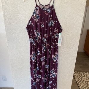 French Grey Nichelle Brushed Knit Maxi Dress